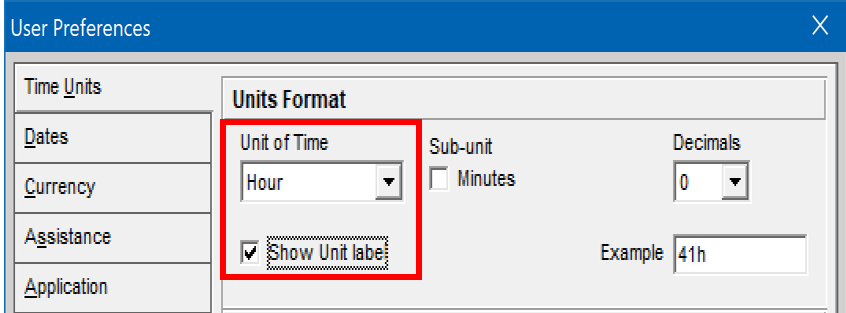 Switching preferences back to Hours
